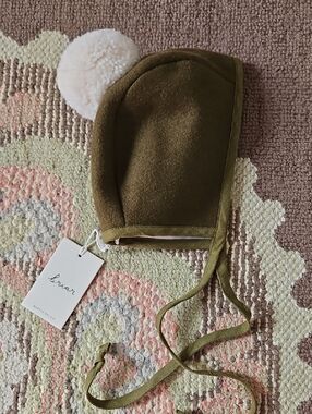 Briar Olive Kids Pom-Pom Winter Bonnet